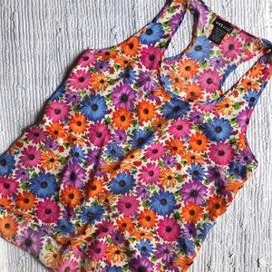 Bright summer tank top-flower print